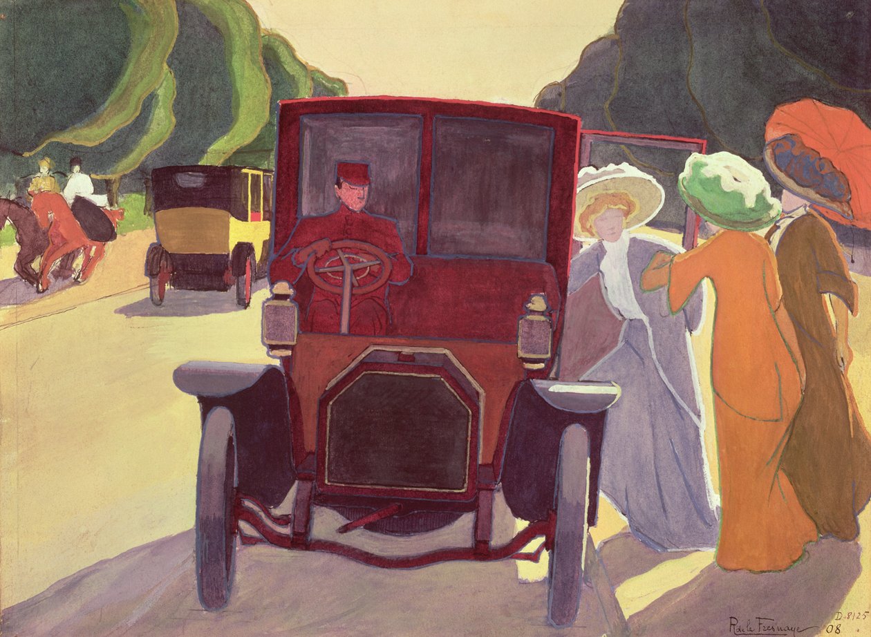 The Road with Acacias, 1908 (guache sobre papel) de Roger de La Fresnaye