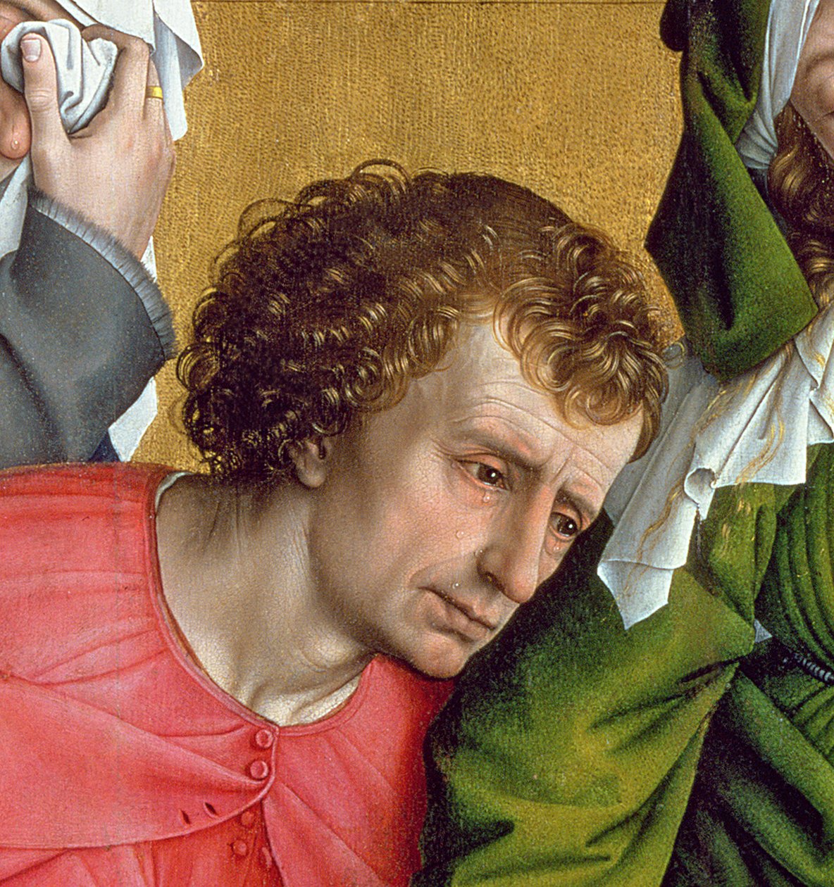 Descida da Cruz, c.1435 (detalhe de 3756) de Rogier van der Weyden