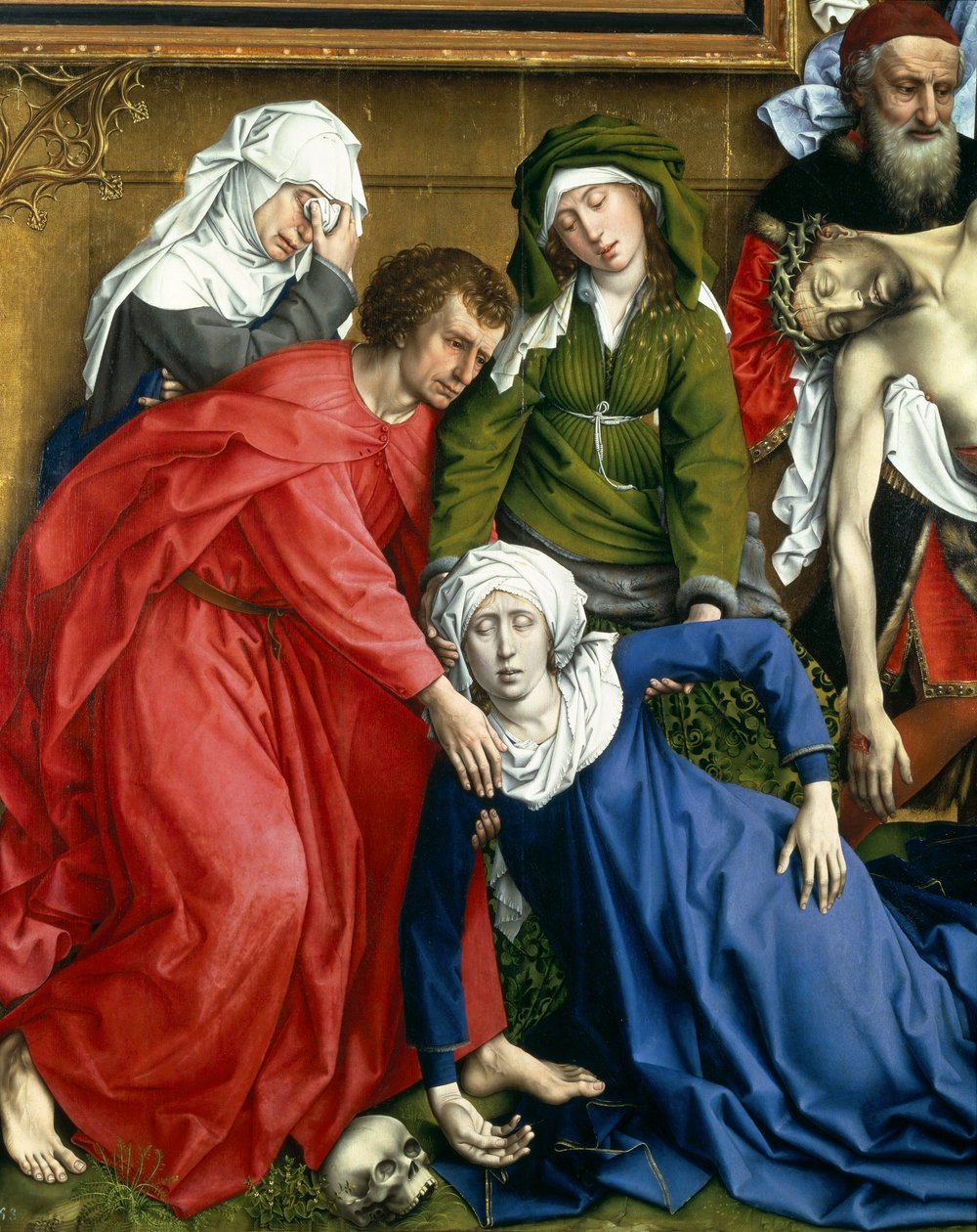 Descida da Cruz, c.1435 (detalhe de 3756) de Rogier van der Weyden