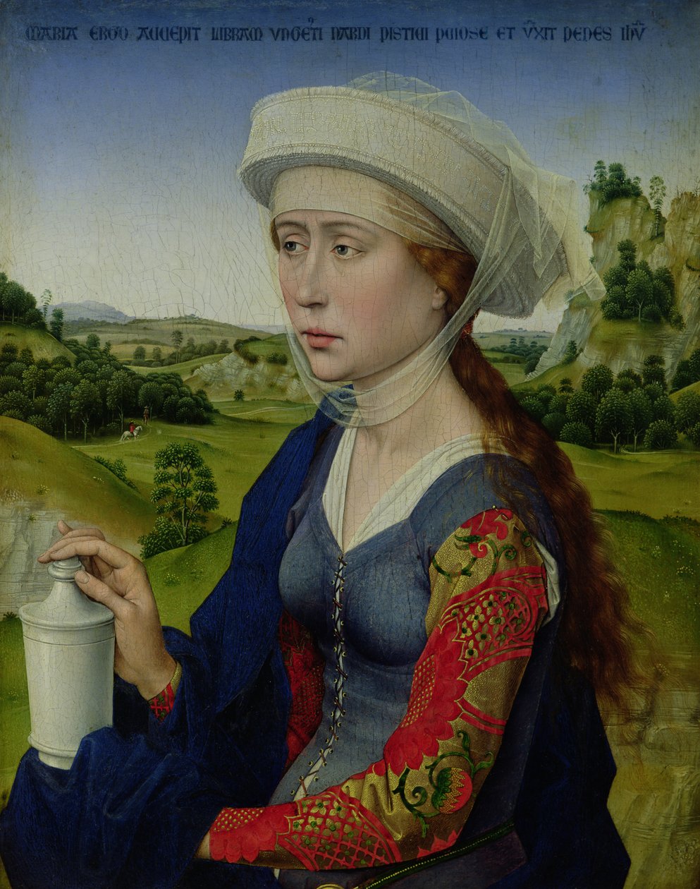 Maria Madalena, do painel da direita do Tríptico da Família Braque de Rogier van der Weyden
