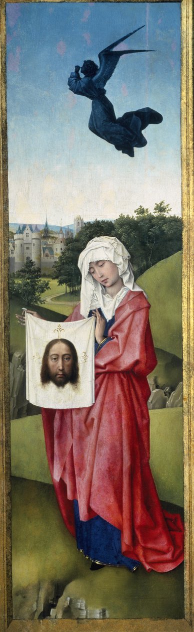 Saint Veronica, Tríptico da Crucificação, c.1445 (óleo sobre painel de carvalho) de Rogier van der Weyden