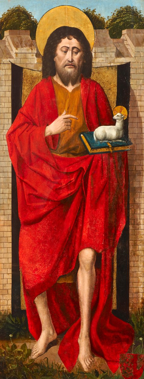 São João Batista, painel exterior do Weston Triptych, c.1480 de Rogier van der Weyden