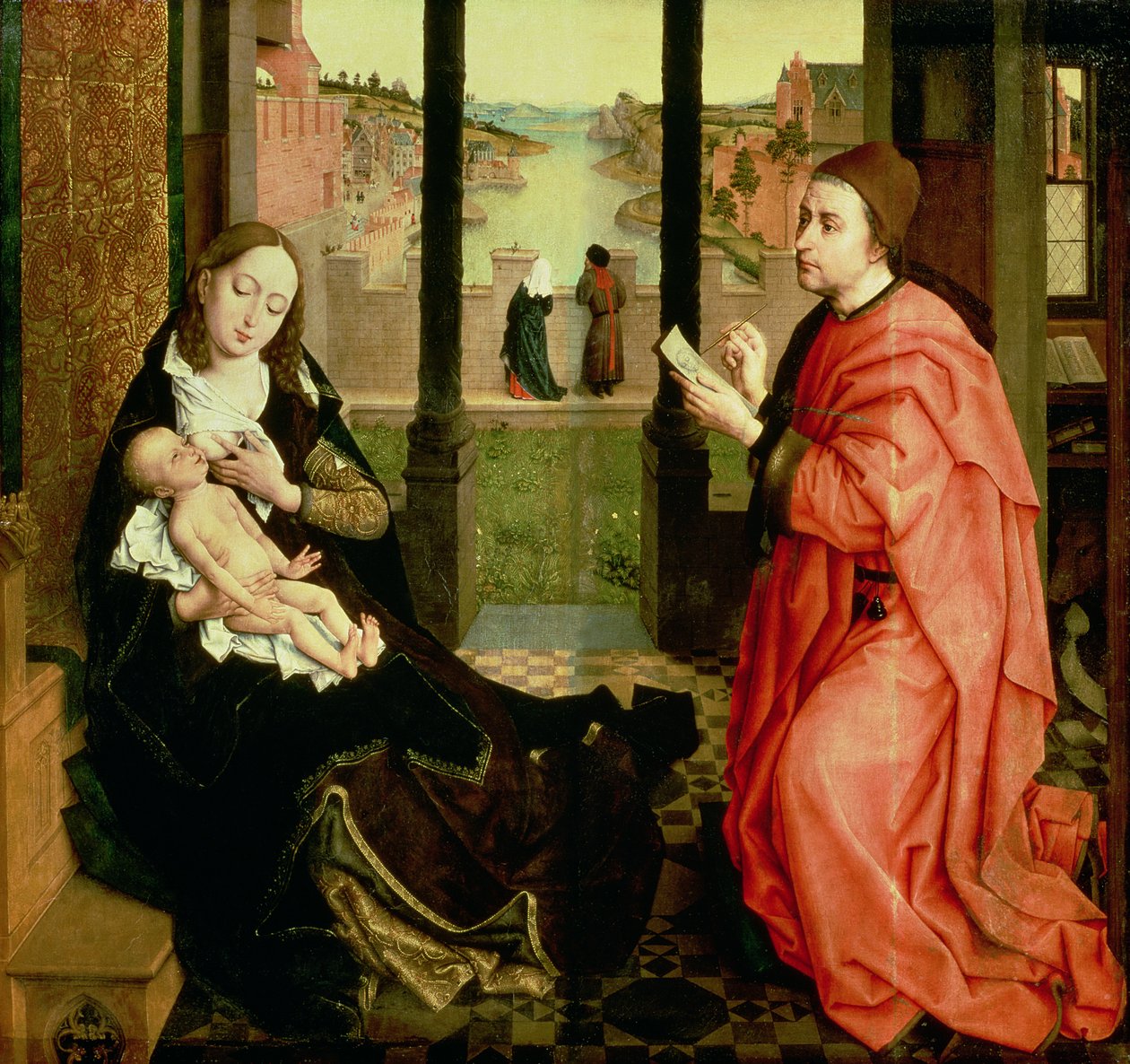 São Lucas, desenhando um retrato da Virgem de Rogier van der Weyden