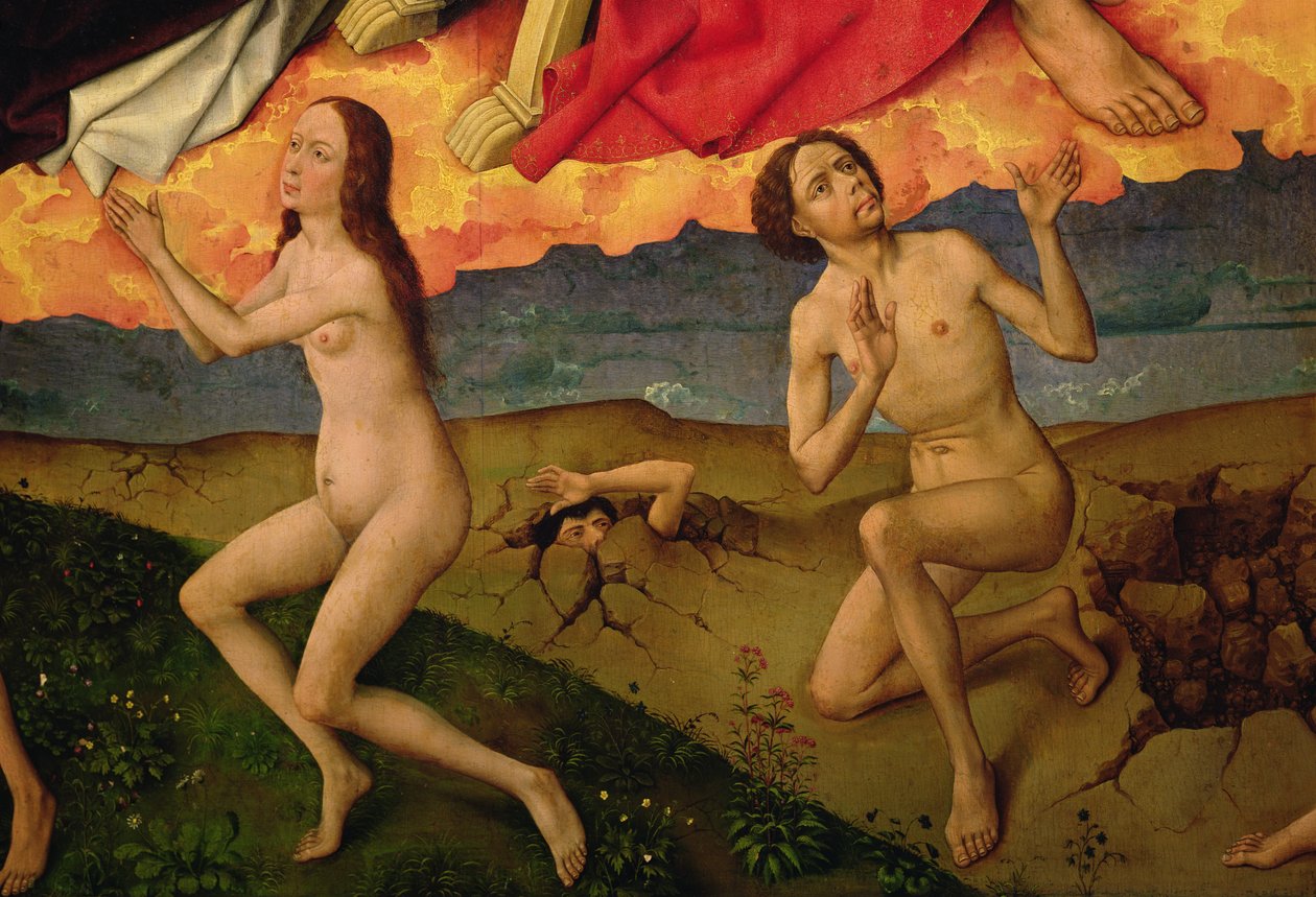 O Juízo Final, detalhe da ressurreição dos mortos, c.1445-50 de Rogier van der Weyden
