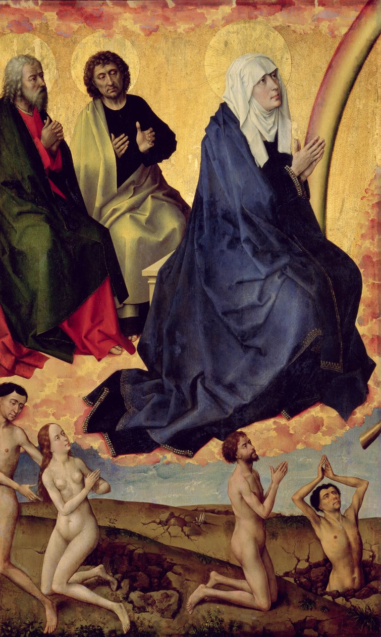 A Virgem Intercedendo pela Humanidade, detalhe do Juízo Final, c. 1451 (ver 20546-9, 20552 e 21041) de Rogier van der Weyden