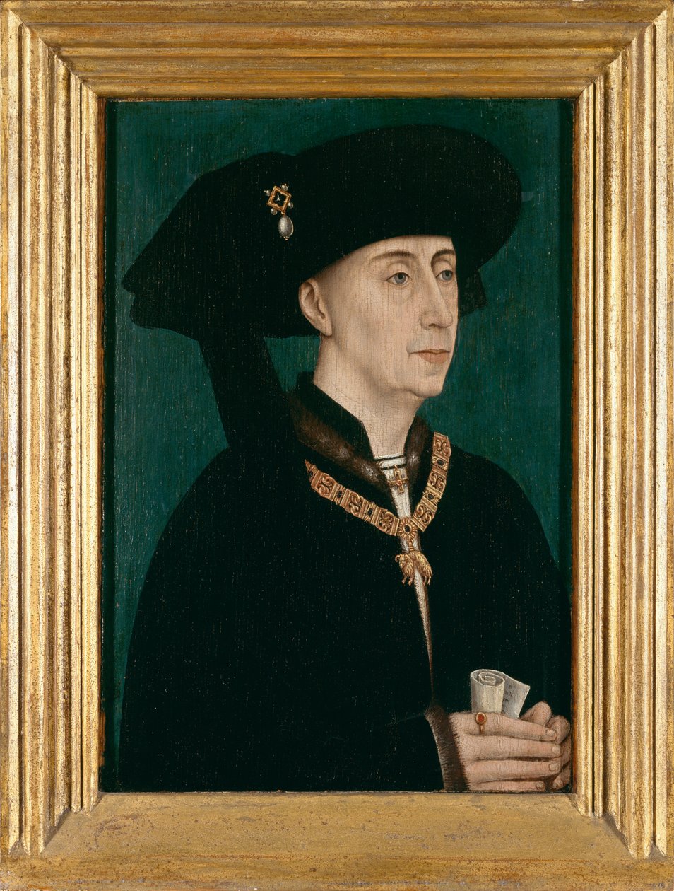 Filipe o Bom (óleo sobre painel) de Rogier van der (after) Weyden