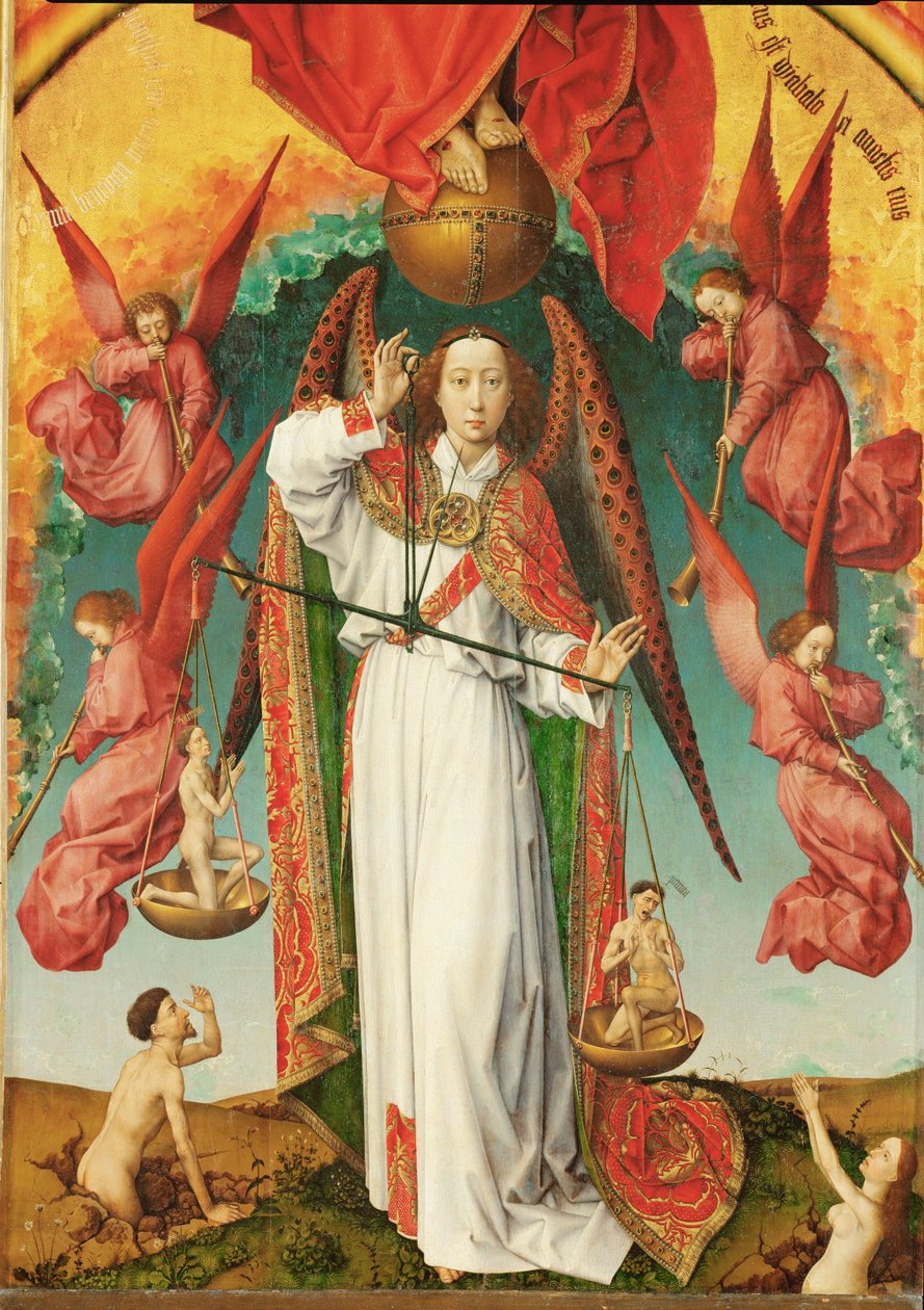 Altar do Juízo Final ... (óleo sobre madeira) de Rogier van der Weyden