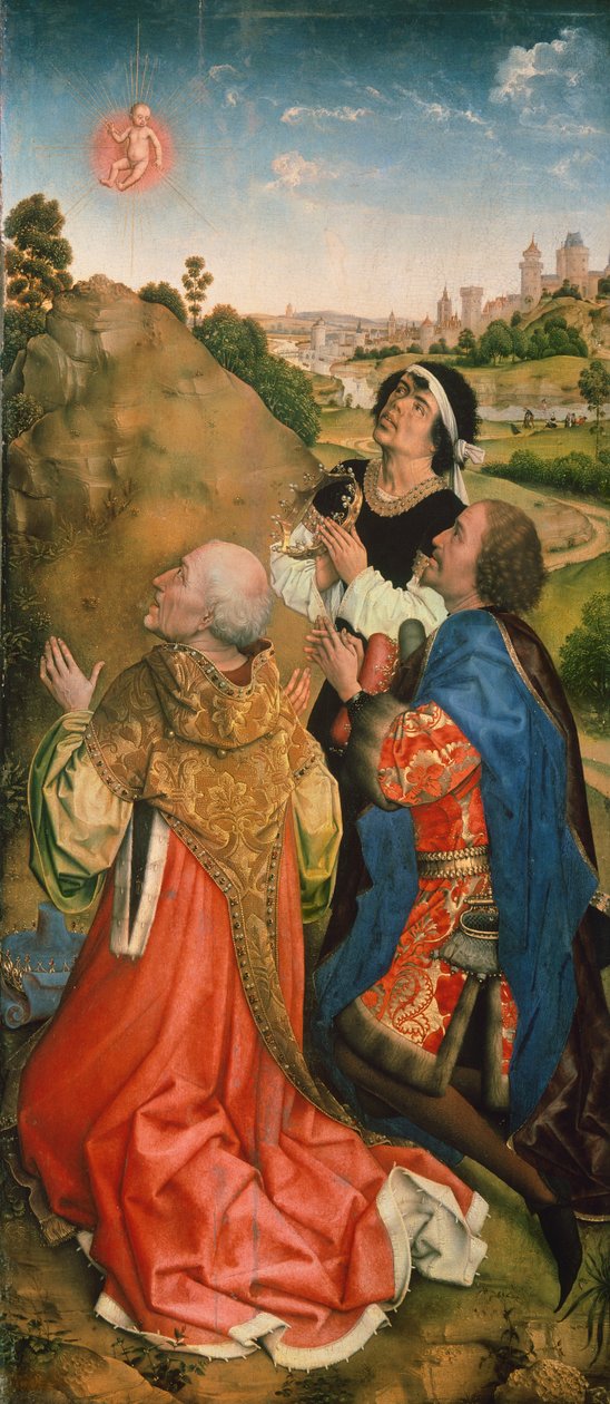retábulo Bladelin de Rogier van der Weyden (1399-1464), detalhe de Rogier van der Weyden