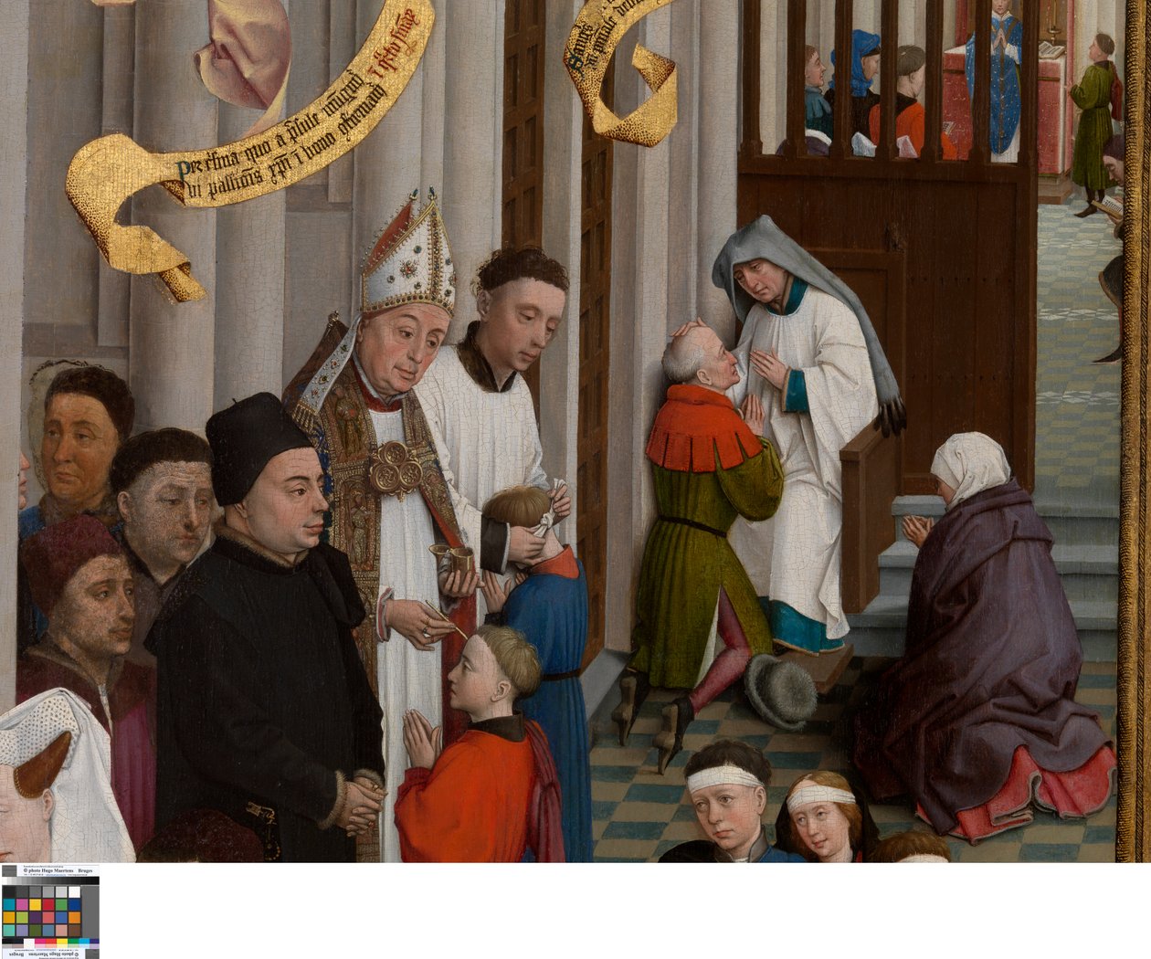 Detalhe do Tríptico dos Sete Sacramentos de Rogier van der Weyden