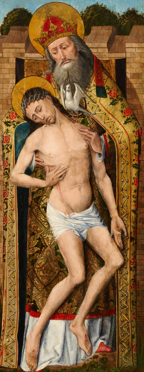 Santíssima Trindade, painel exterior do Weston Triptych, c.1480 de Rogier van der Weyden