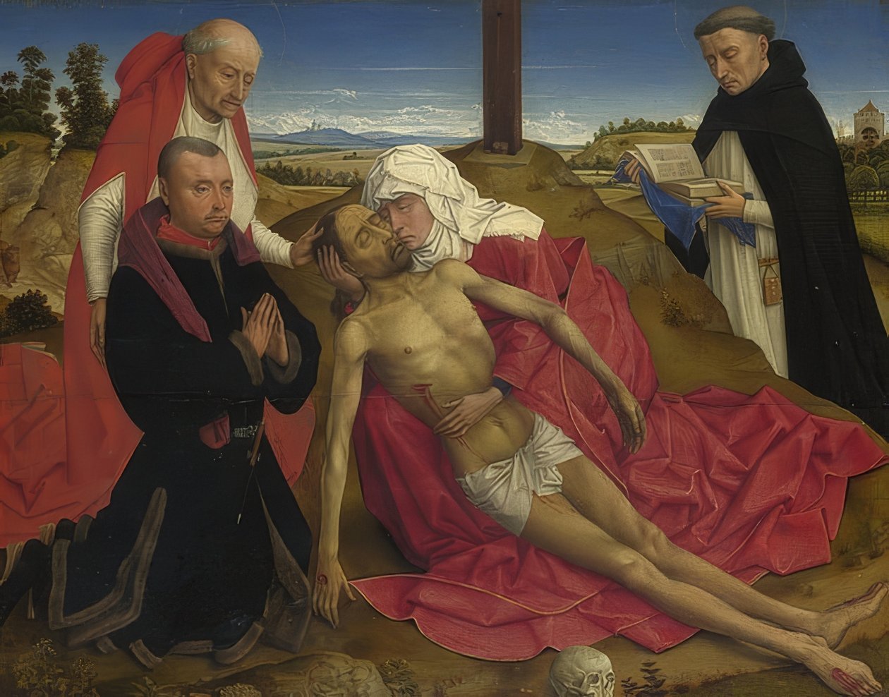 Pietà. Por volta de 1465 de Rogier van der Weyden