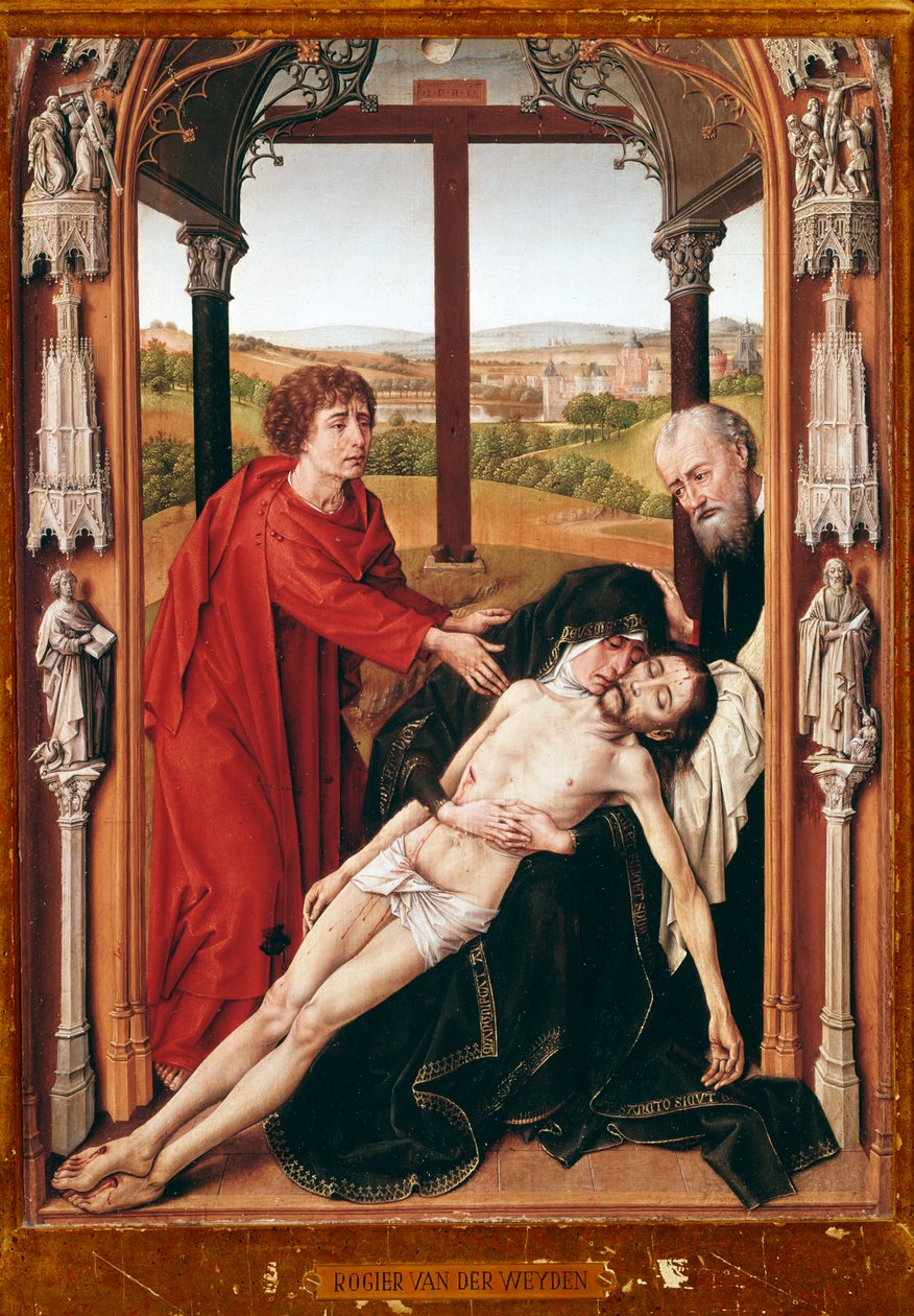 Pintura Pieta de Rogier van der Weyden (ca. 1400-1464) 1435-1438 Granada, Capela Real Espanha de Rogier van der Weyden