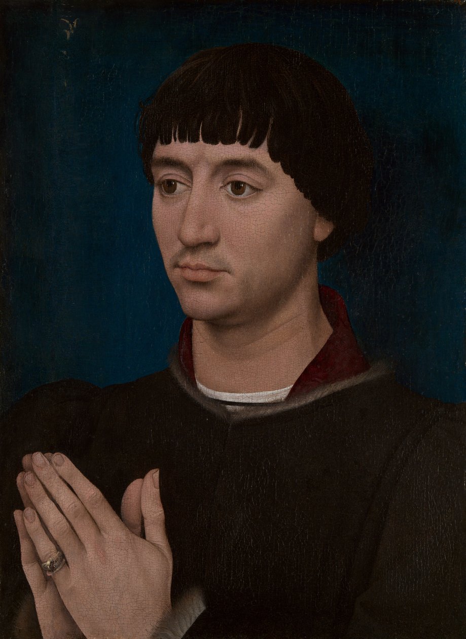 Retrato de Jean Gros (frente); brasão de armas de Jean Gros (verso) de Rogier van der Weyden