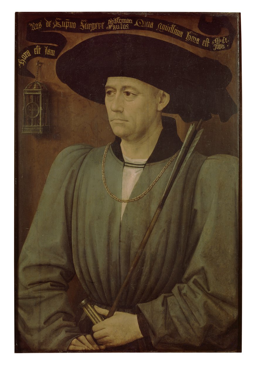 Retrato de um Juiz de Torneio (óleo sobre painel) de Rogier van der Weyden