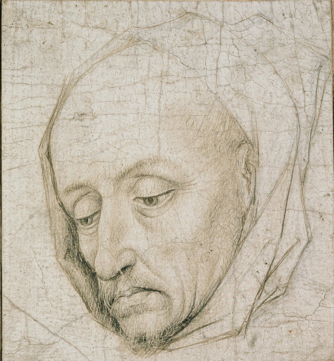 Estudo da cabeça de um homem velho, século XV de Rogier van der Weyden