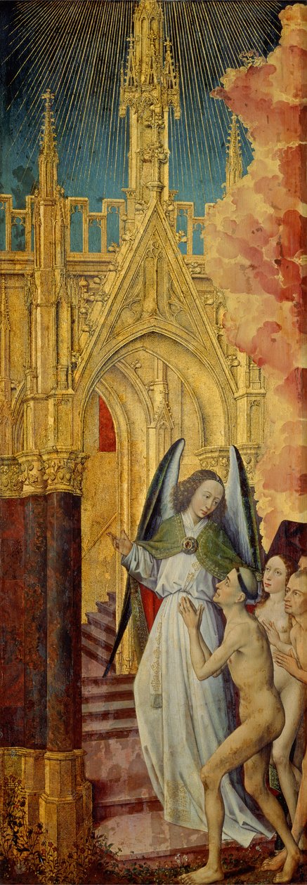 O Bem sendo levado ao Céu, detalhe do Último Julgamento, c. 1451 (ver 20546-50 e 21041) de Rogier van der Weyden