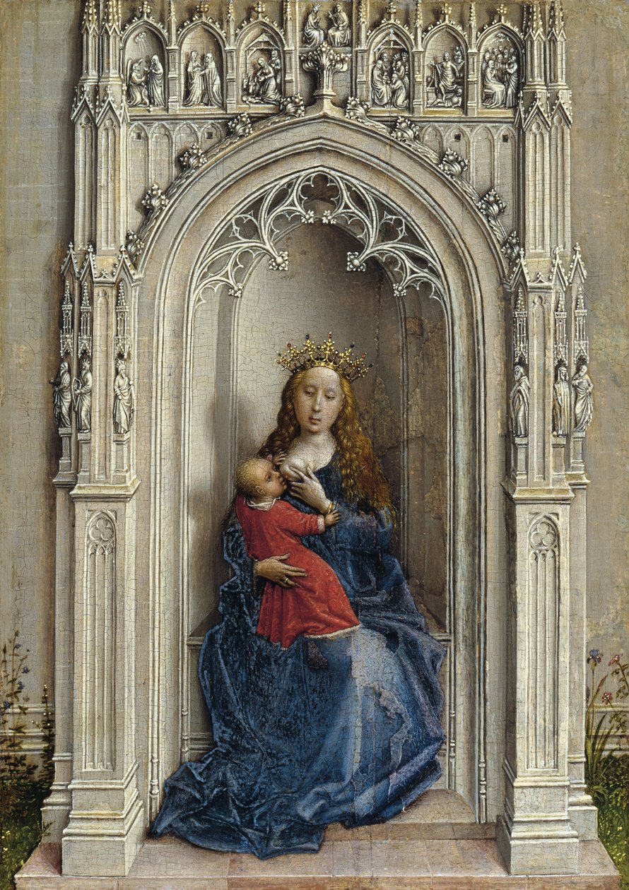 A Virgem e o Menino entronizados, ca. 1433 de Rogier van der Weyden