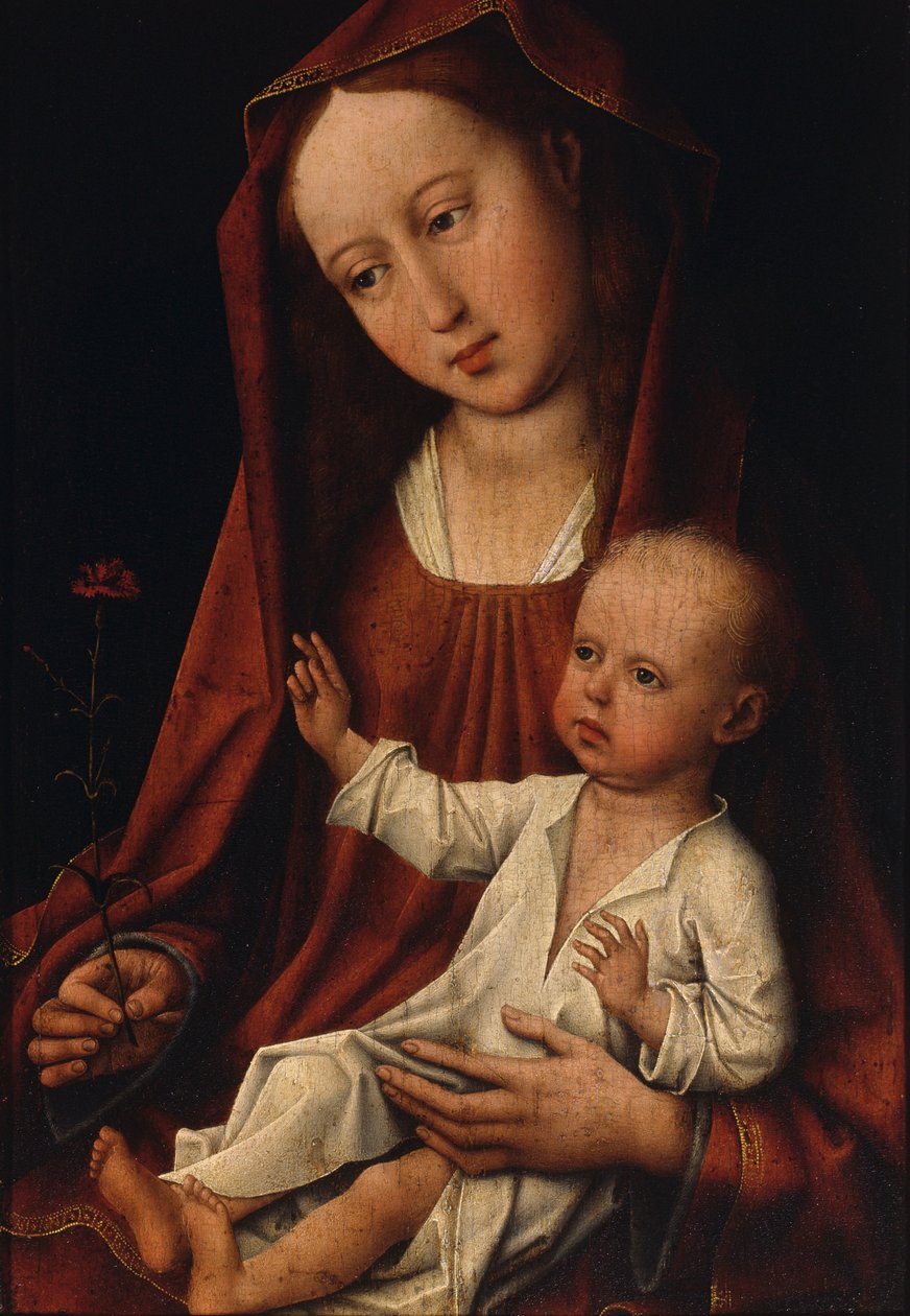 A Virgem com o Cravo (óleo sobre painel) de Rogier van der Weyden