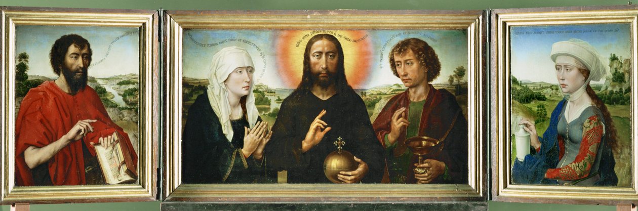 Tríptico da família Braque, pintado antes de 1452 ... de Rogier van der Weyden