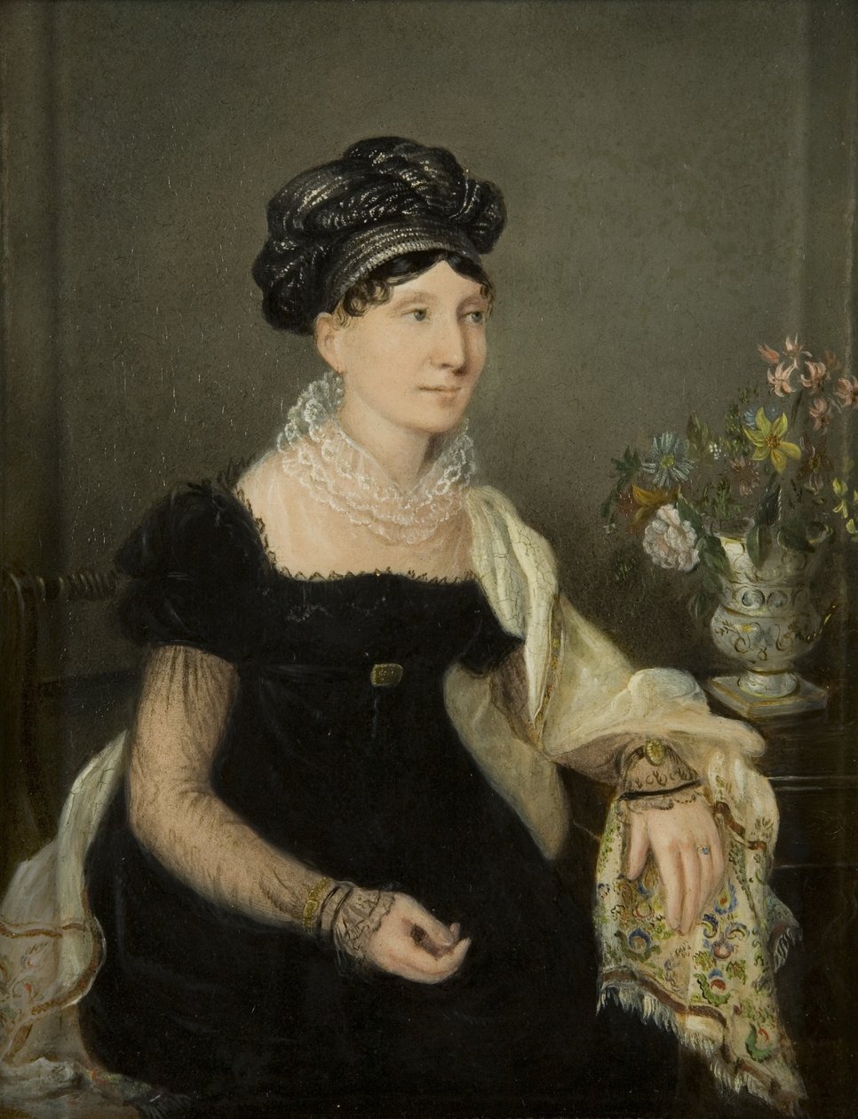 Madame Catalani, c.1821 (óleo em cartão) de Rolinda Sharples