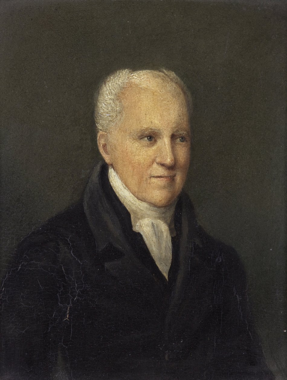 Reverendo George Crabbe, entre 1827-28 (óleo sobre painel) de Rolinda Sharples