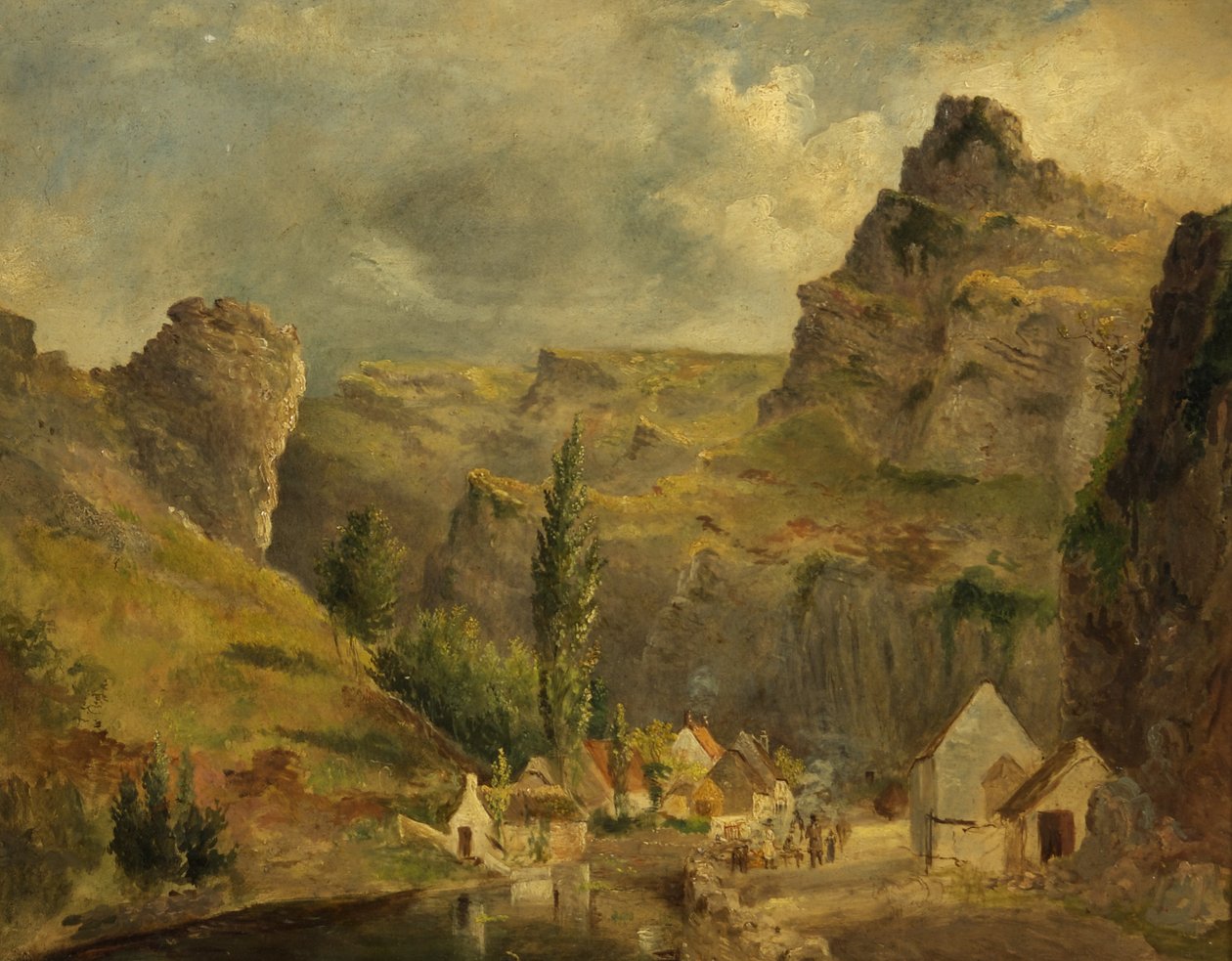 Estudo para imagens de Cheddar, c.1830 (óleo sobre placa de papelão) de Rolinda Sharples