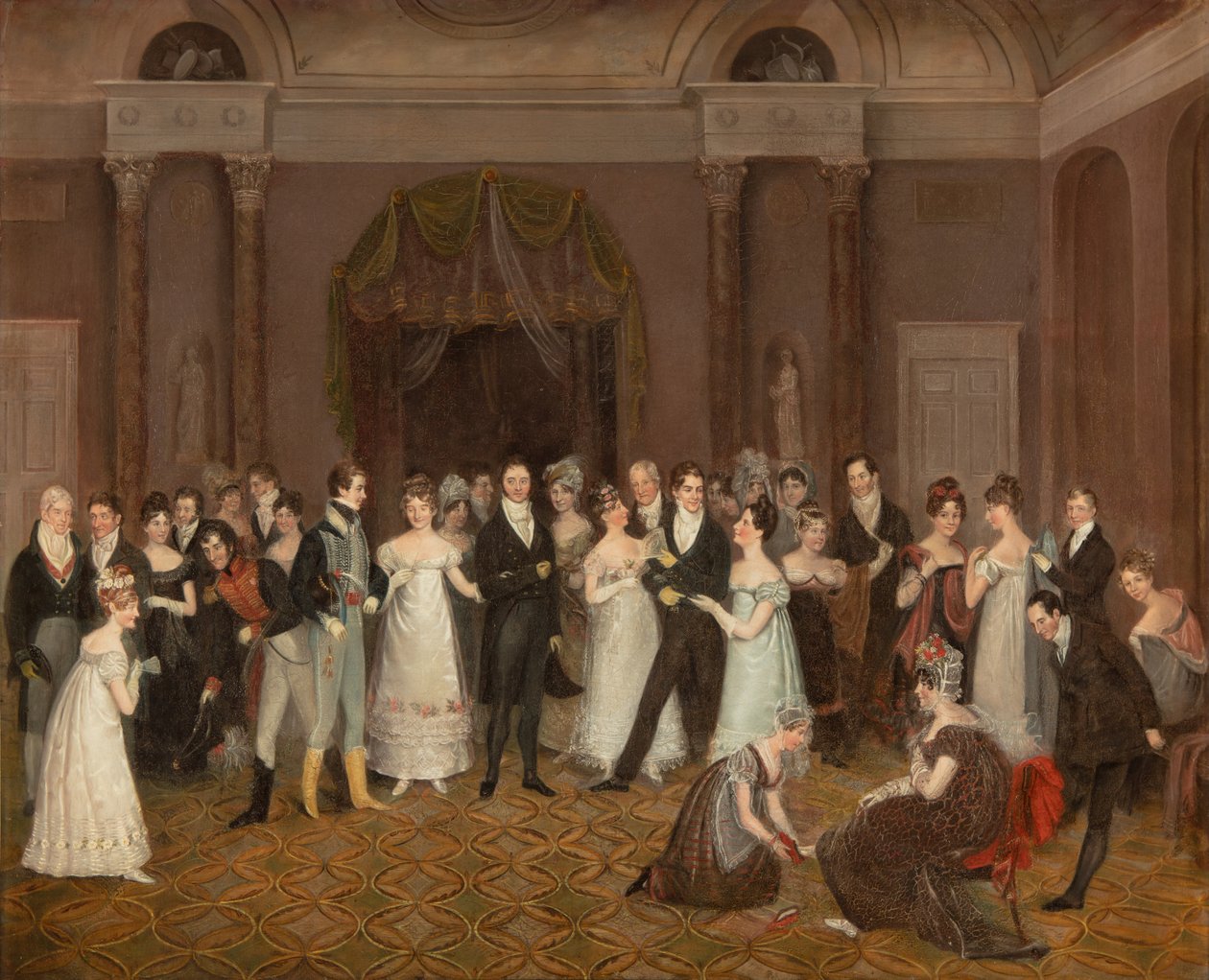The Cloakroom, Clifton Assembly Rooms (óleo sobre tela) de Rolinda Sharples