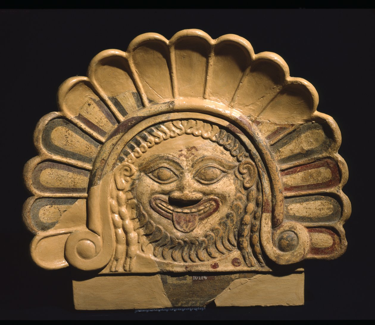 Antefix do Templo de Mater Matuta em Satricum, Latium, Itália (terracota) de Roman