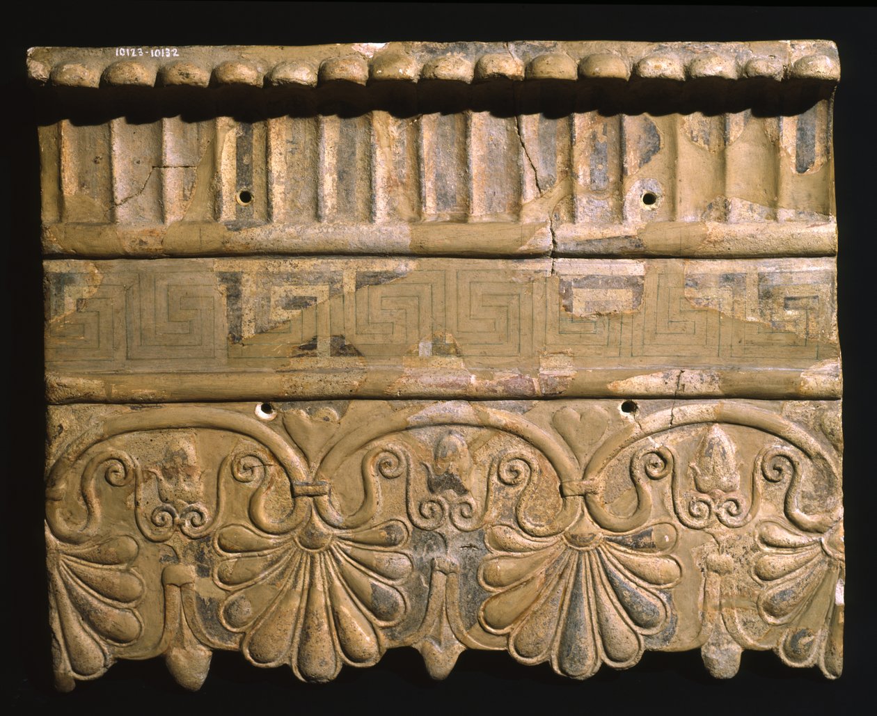 Antefix do Templo de Mater Matuta em Satricum, Latium, Itália (terracota) de Roman