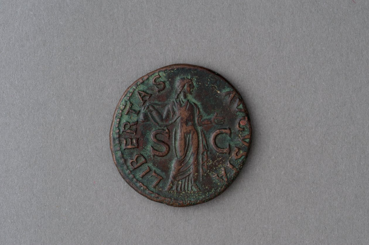 Como Moeda de Cláudio (bronze) de Roman