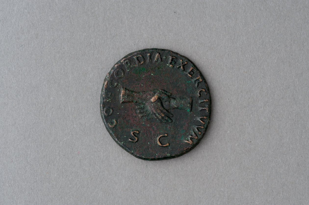 Como Moeda de Nerva (bronze) de Roman