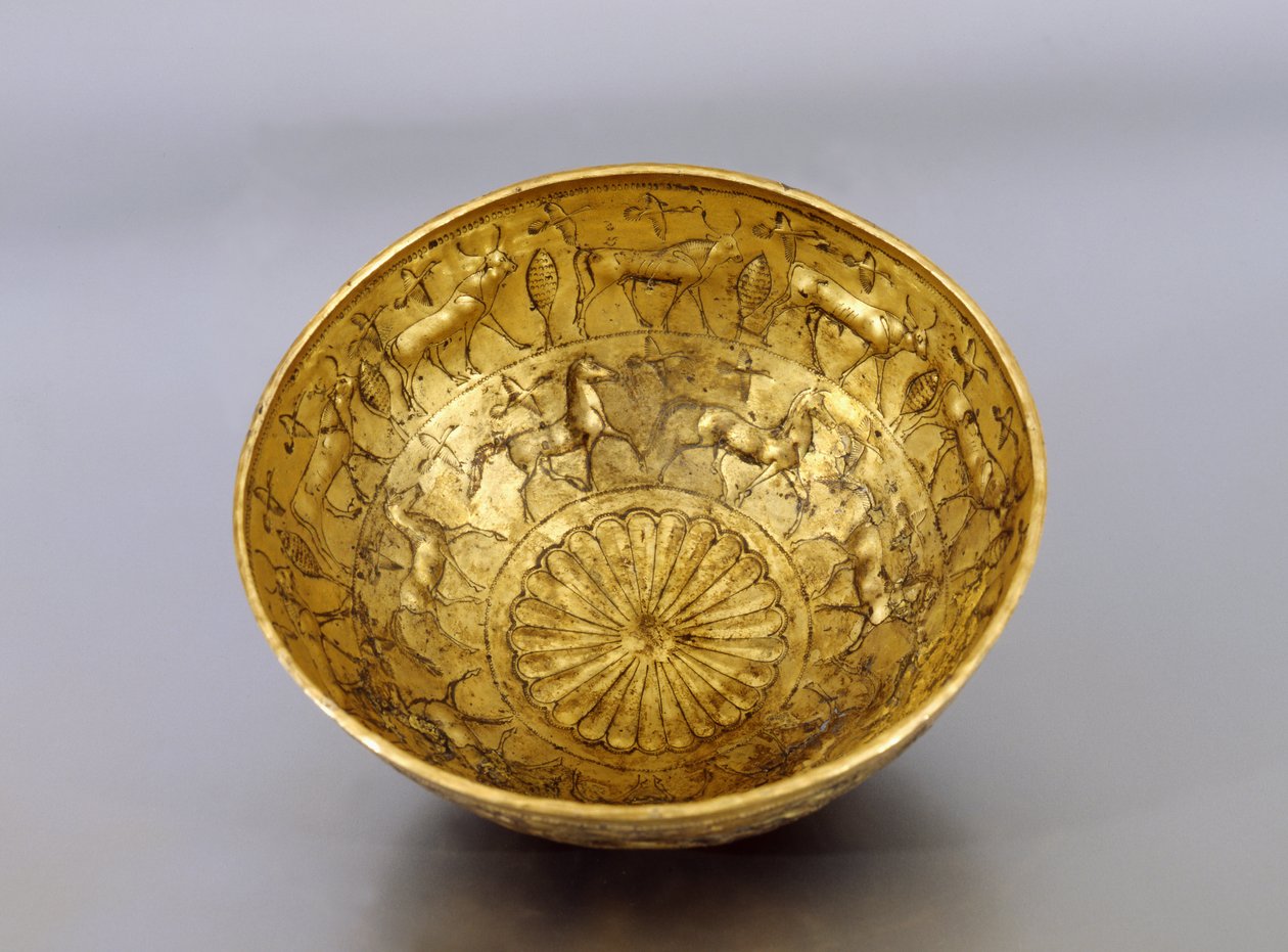 Taça, do túmulo de Bernardini di Palestrina (ouro) de Roman