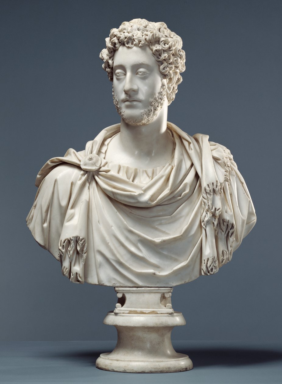 Busto do imperador Commodus, c. 180-85 AD (mármore) de Roman
