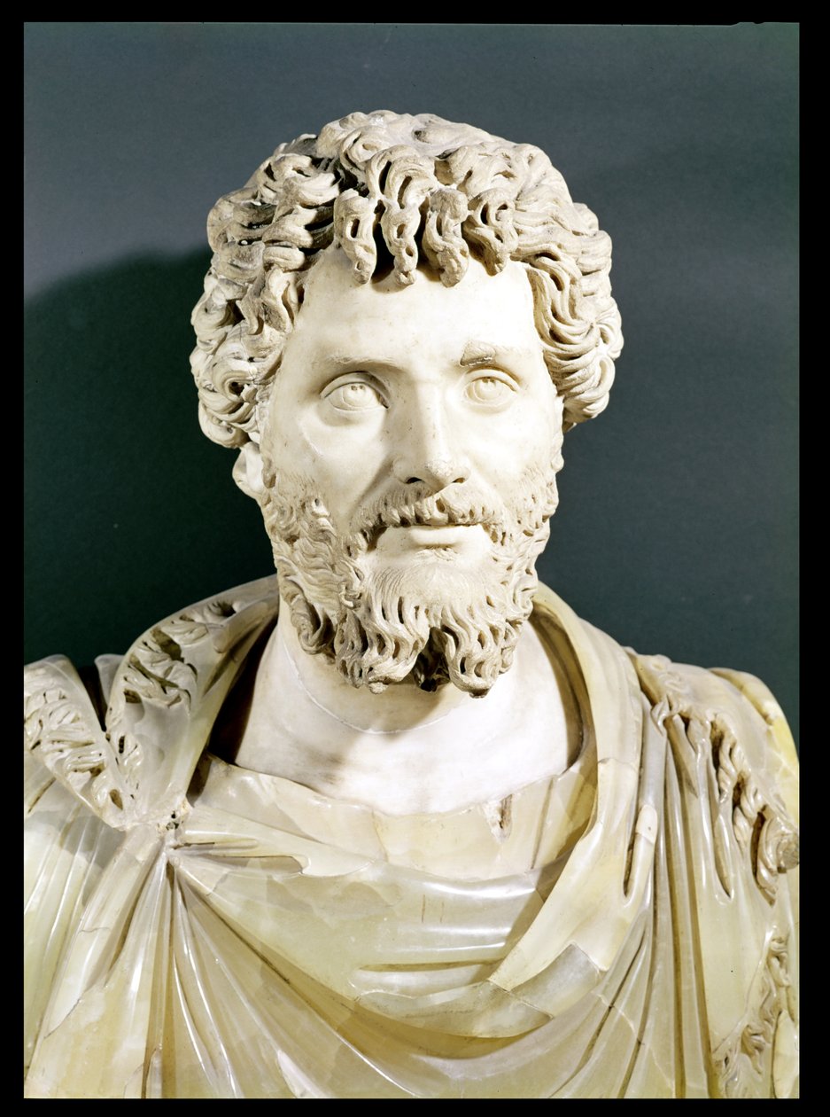 Busto do imperador Septimus Severus (145-211 dC) 2º a 3º século de Roman