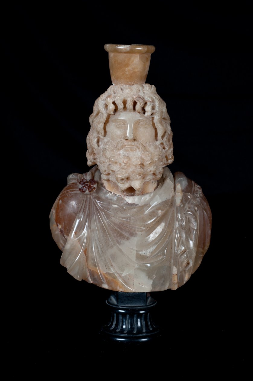 Busto de Júpiter Serapis (alabastro) de Roman