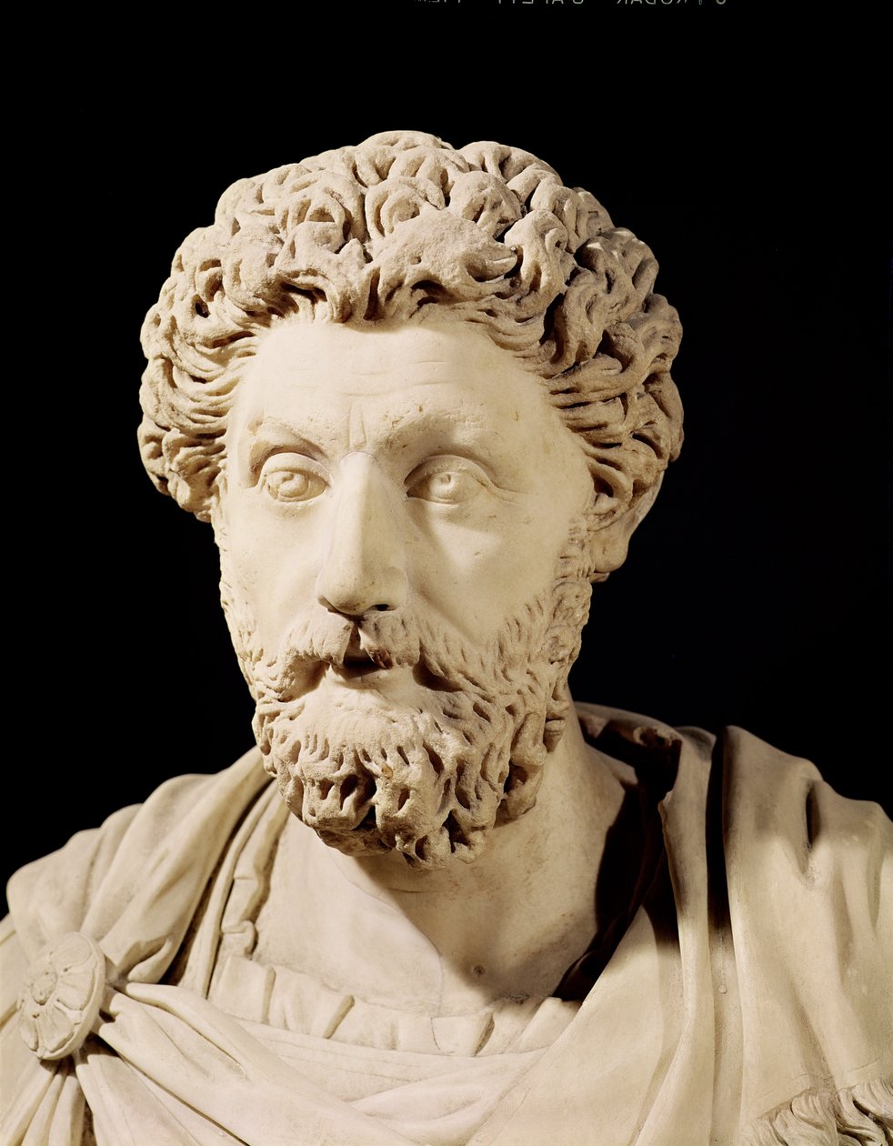 Busto de Marco Aurélio (121-80 dC) (mármore) de Roman