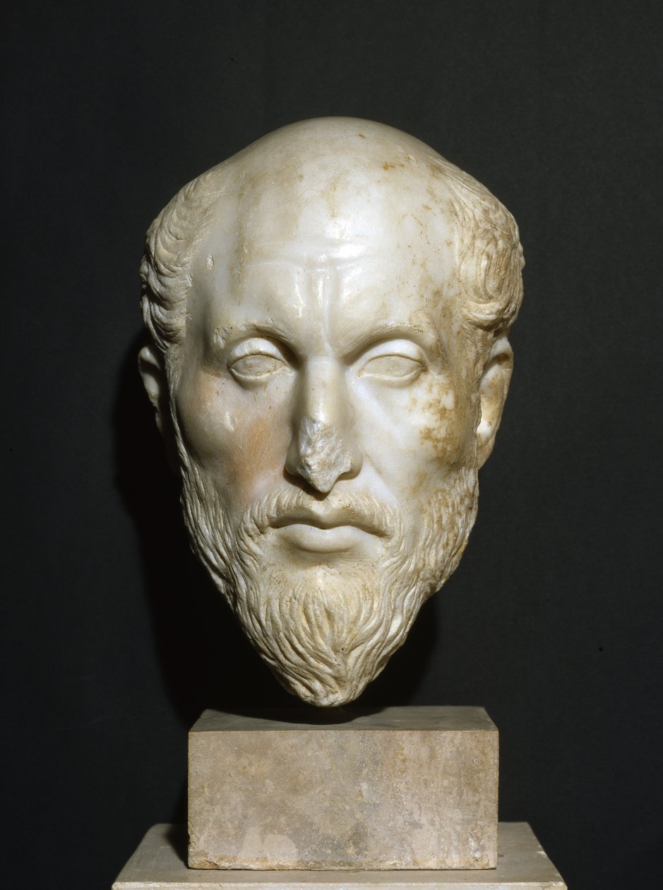 Busto de Plotino, c.350-70 (mármore) de Roman