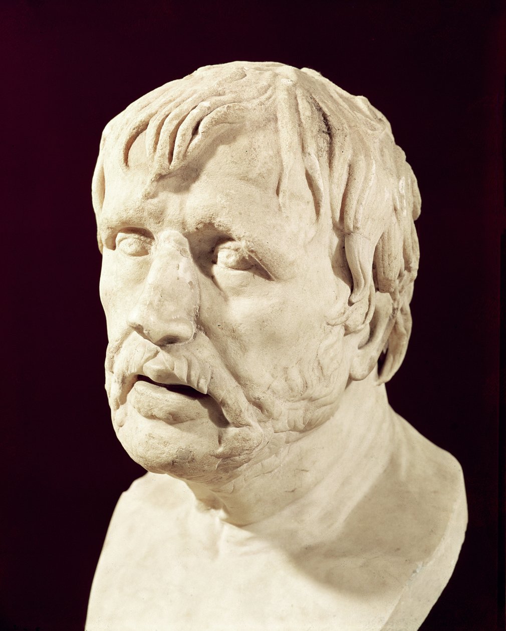 Busto de Sêneca (4 aC-65 dC) (mármore) de Roman