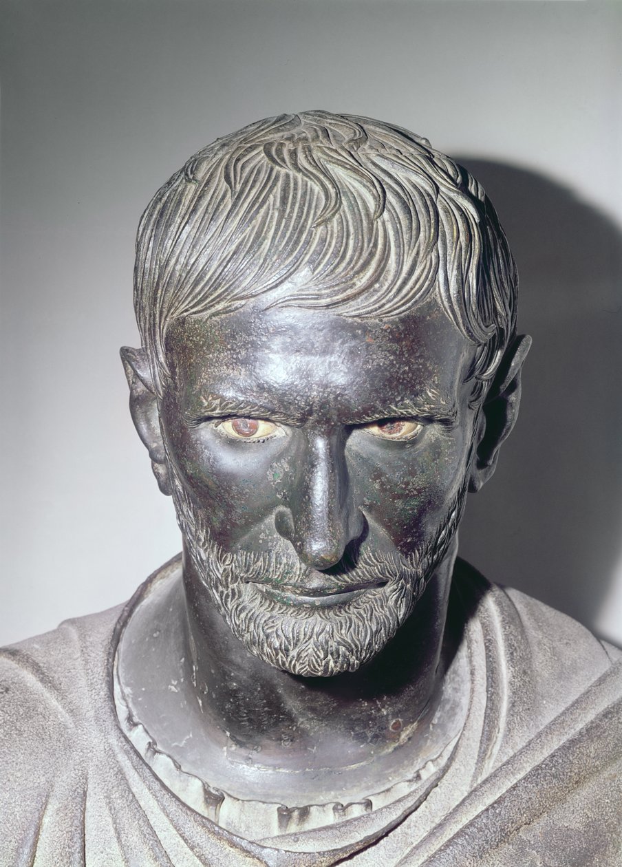 Capitolino Brutus, 4º a 3º século aC (bronze) (detalhe) de Roman