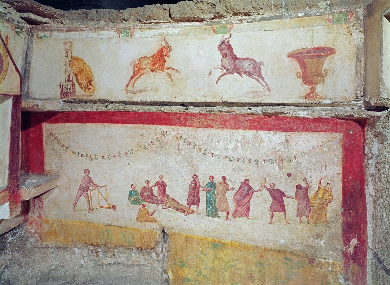 Jogos infantis (pintura de parede) de Roman