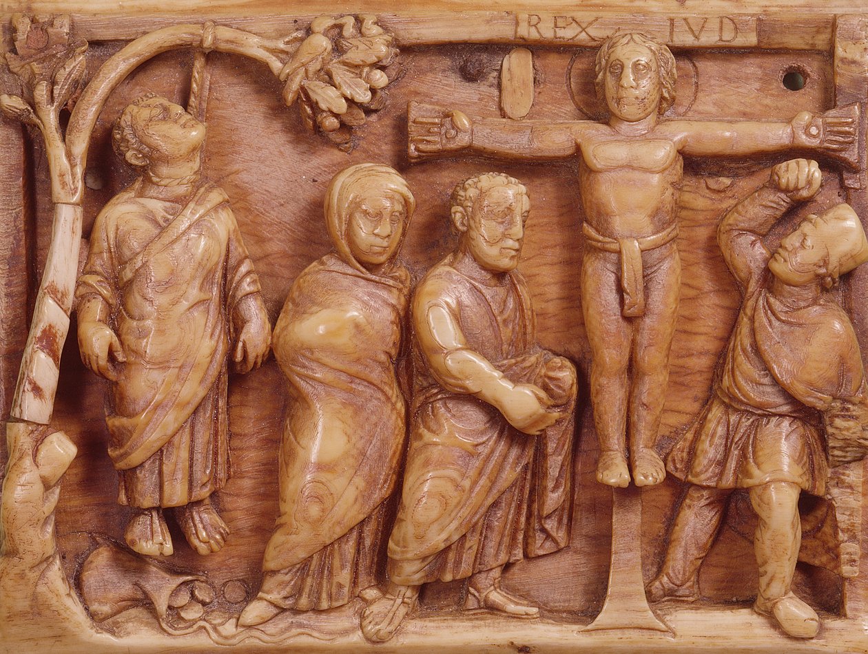 Crucificação, escultura, c.400-20 AD de Roman