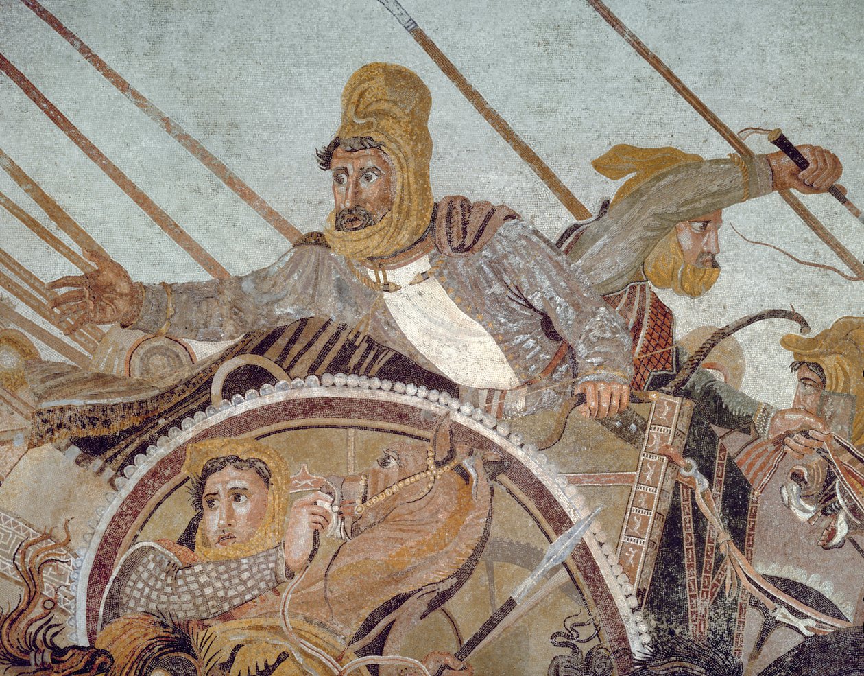 Dario III, do mosaico de Alexander mosaico detalhe de 154003 de Roman