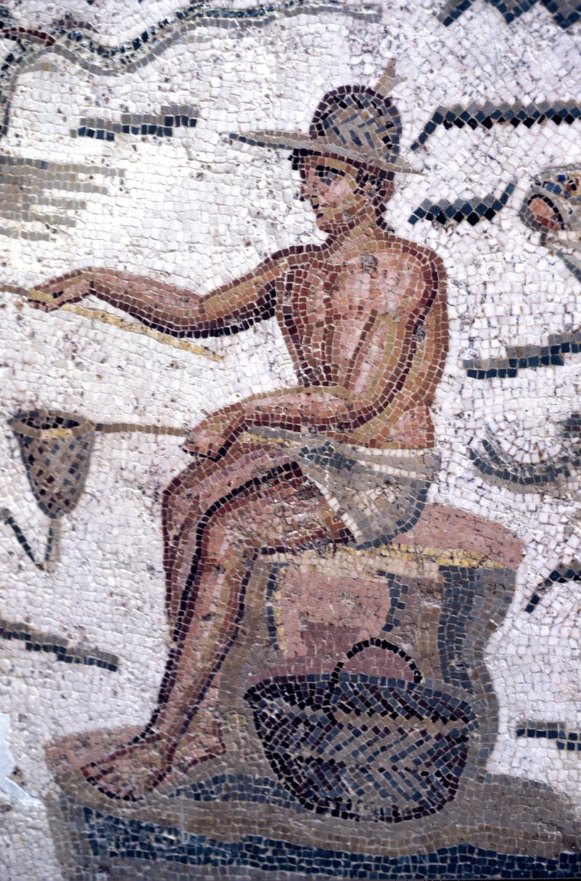 Pescador (mosaico) de Roman