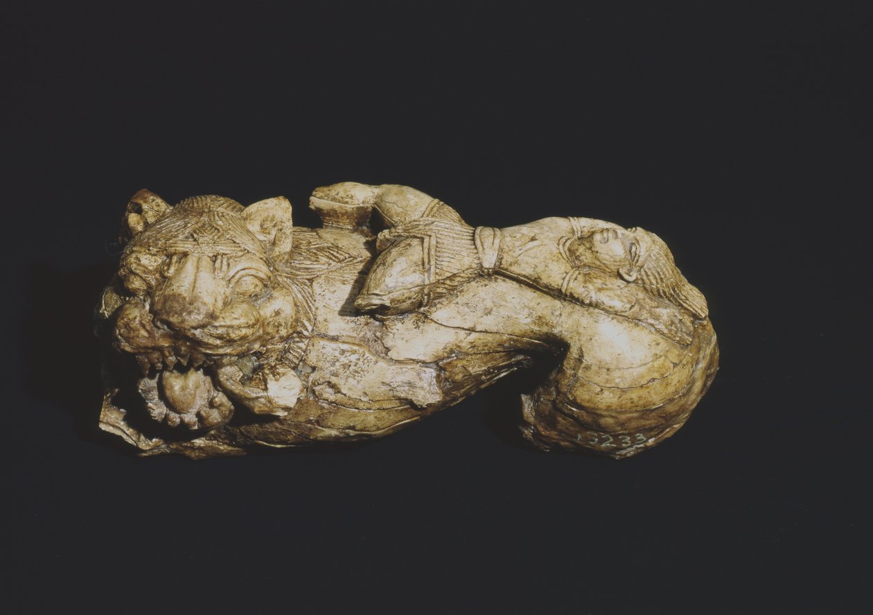 Leão e homem, do túmulo de Bernardini di Palestrina de Roman