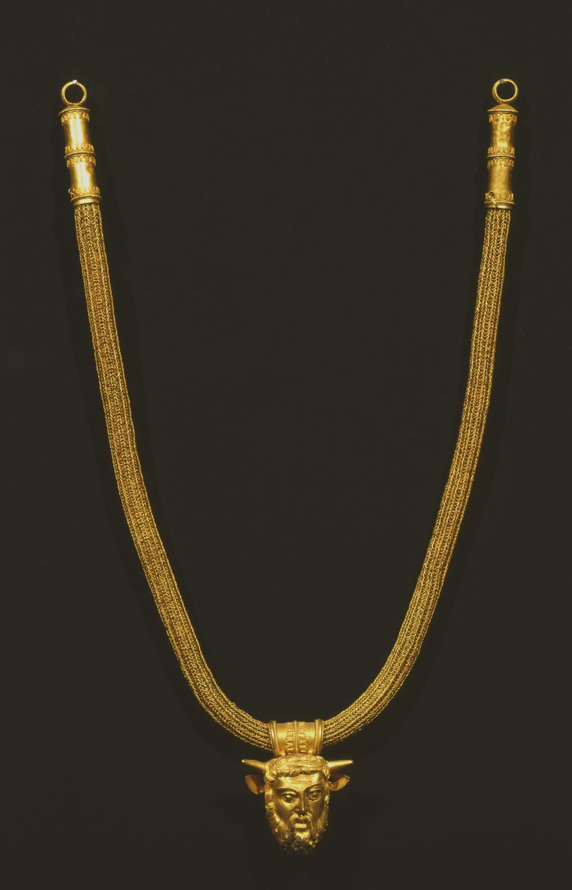 Colar com a cabeça de Achelus, de Palestrina (ouro) de Roman