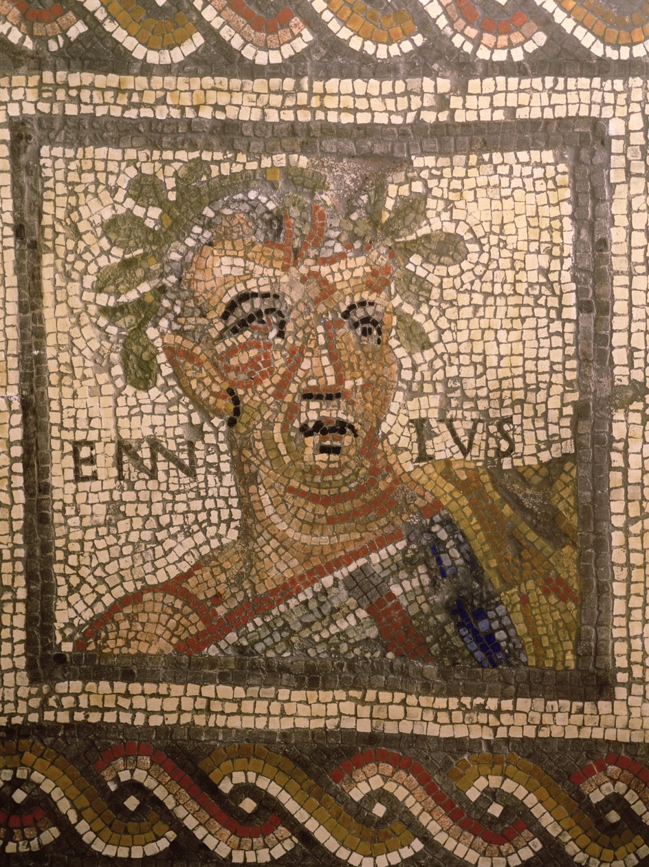 Retrato de Quintus (239-169 aC) (mosaico) de Roman