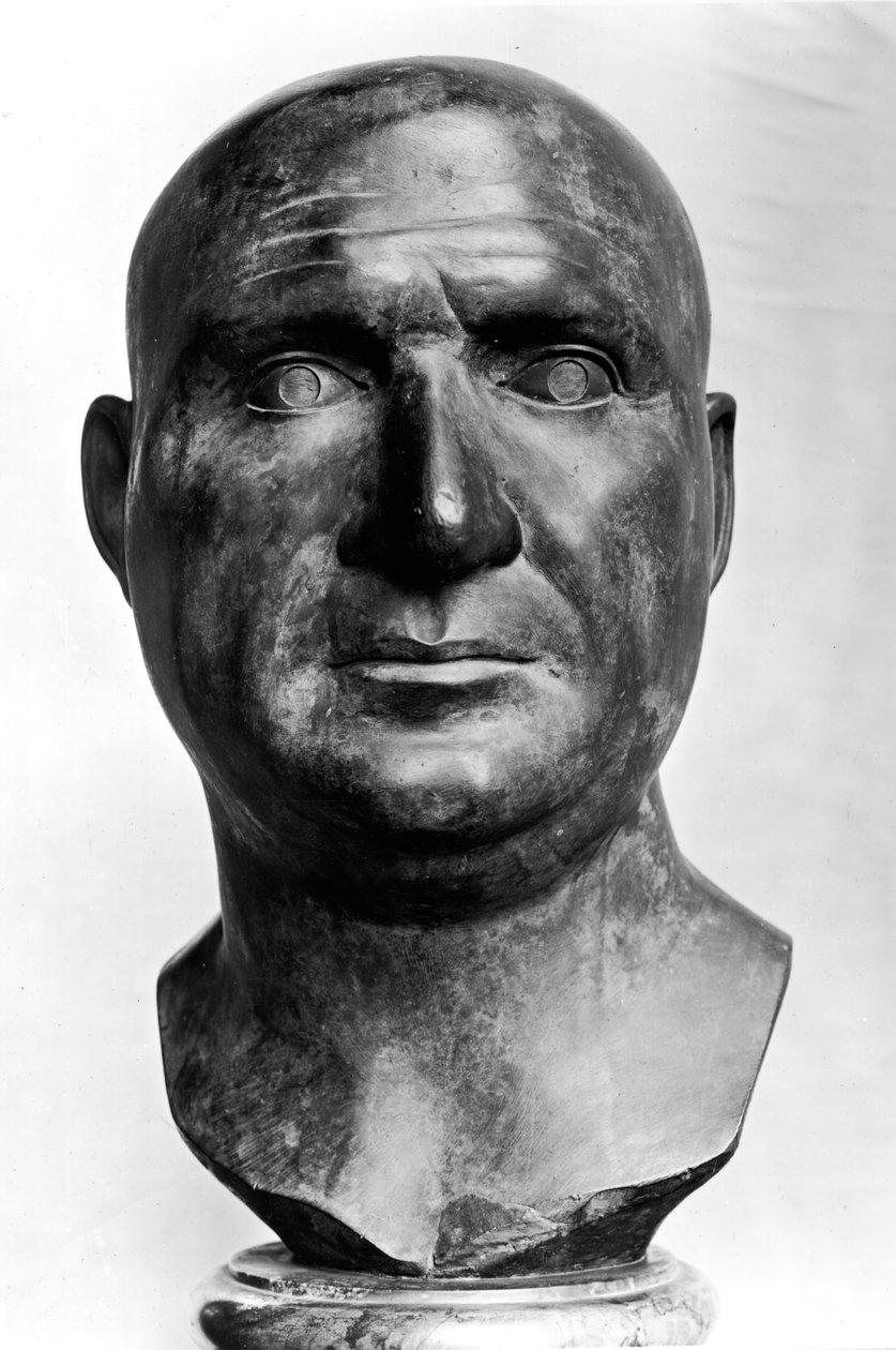 Retrato de Scipio (237-183 aC) (bronze) de Roman