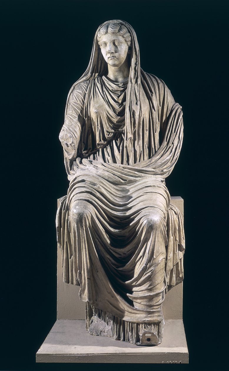 Estátua póstuma de Livia (58 aC-29 dC) de Velleia de Roman