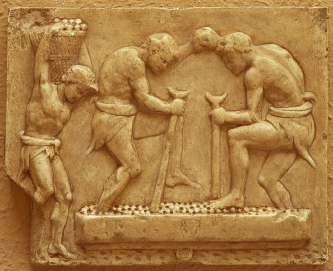 Pressionando as uvas (mármore) de Roman