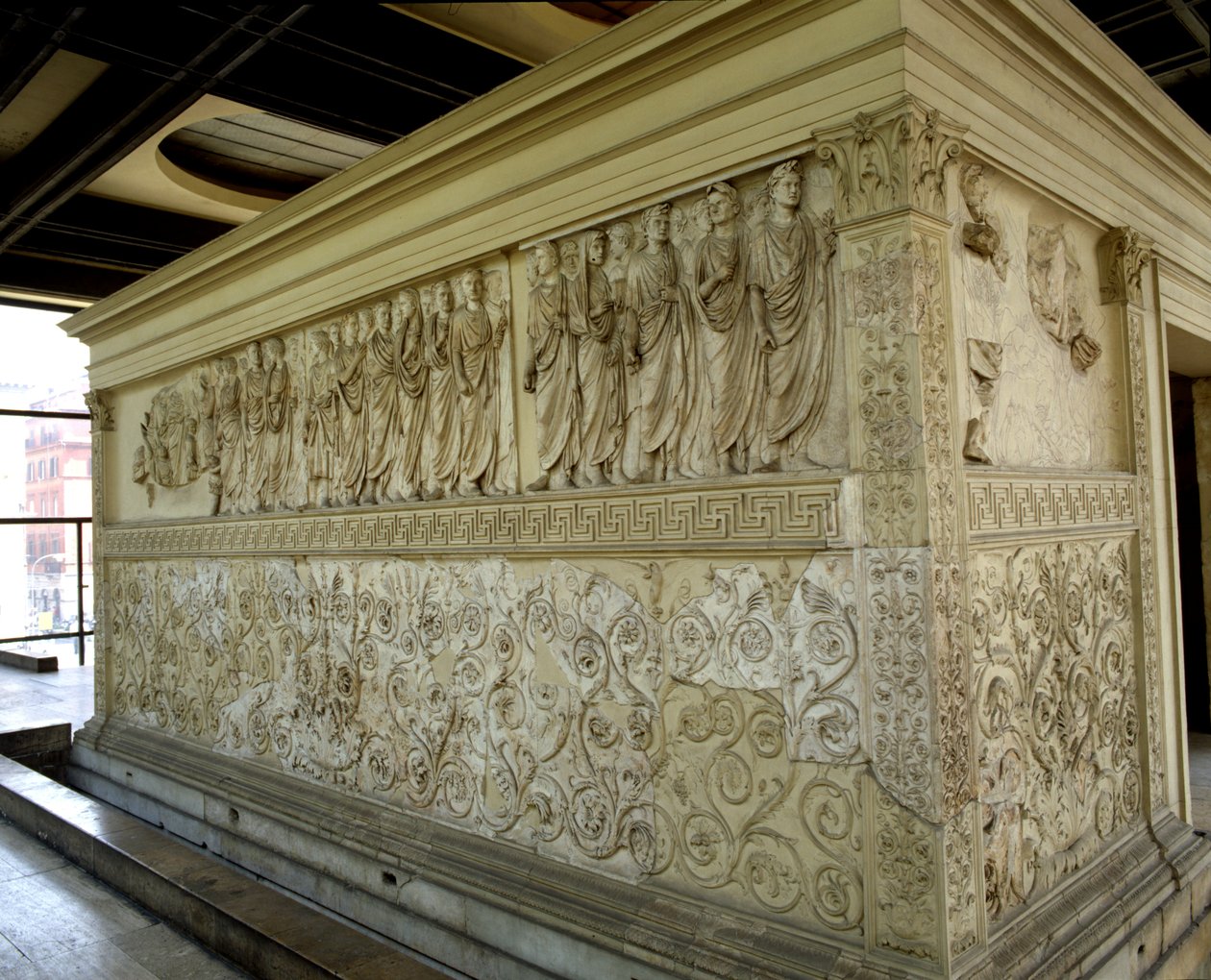 Procissão, parede norte do Ara Pacis (mármore) de Roman